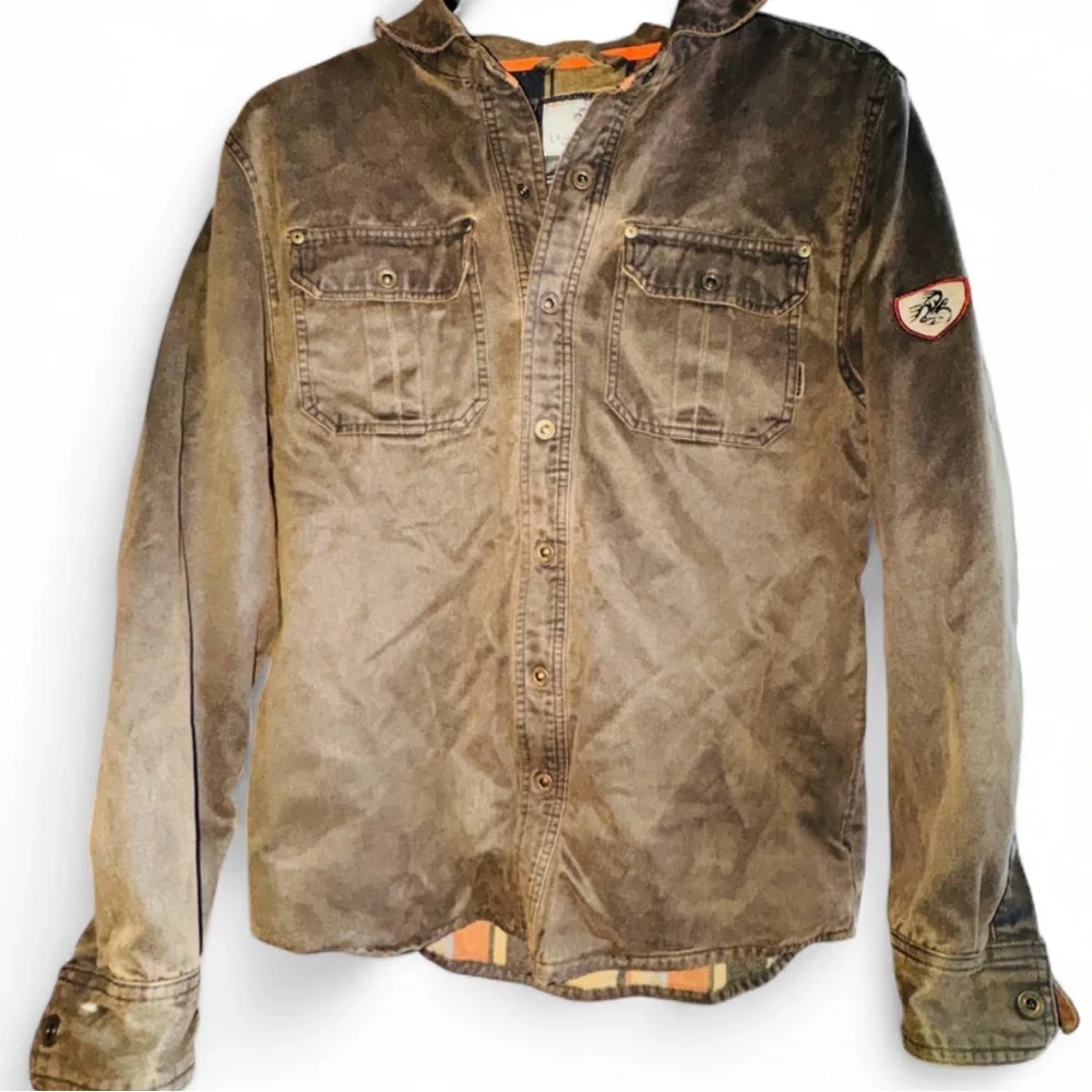 Legendary Whitetails Journeyman rugged shirt jacket Flannel lined workwear Med